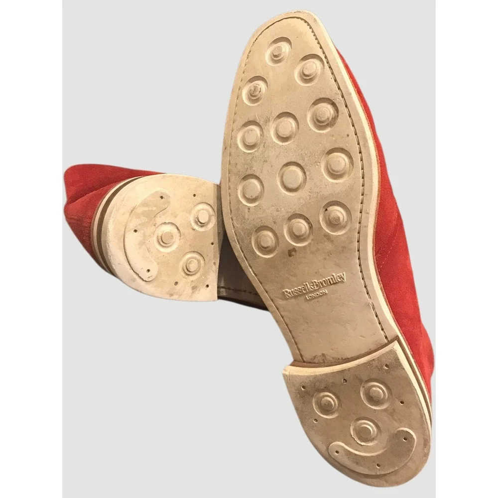 Russell & Bromley Red Suede Chukka Boots Ankle Lace Up Mens Size 9‎